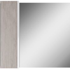 Шкаф-зеркало Uno 80 Дуб серый левый/правый Домино (DU1504HZ) в Сургуте - surgut.mebel24.online | фото 2