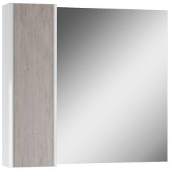 Шкаф-зеркало Uno 80 Дуб серый левый/правый Домино (DU1504HZ) в Сургуте - surgut.mebel24.online | фото 6