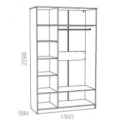 НМ 040.33 Х Шкаф для одежды "Оливия" в Сургуте - surgut.mebel24.online | фото 3