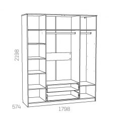 НМ 011.84 Х Шкаф комбинированный "Оливия" в Сургуте - surgut.mebel24.online | фото 3