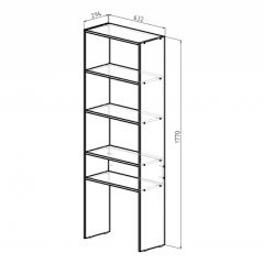 Стеллаж Элемент-1 (белый) в Сургуте - surgut.mebel24.online | фото 2