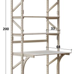 Стеллаж+стол Конструктор Арт.СRСт1-1 в Сургуте - surgut.mebel24.online | фото 2