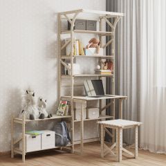 Стеллаж+стол со стойкой Конструктор Арт.СRСт2-1 в Сургуте - surgut.mebel24.online | фото 4