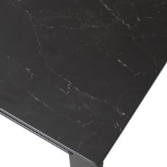 Стол CORNER 120 MATT BLACK MARBLE SOLID CERAMIC / BLACK, ®DISAUR в Сургуте - surgut.mebel24.online | фото 9