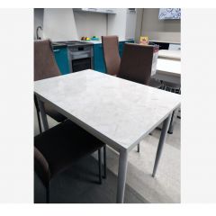 Стол Жизель (950*640) калаката/белый матовый в Сургуте - surgut.mebel24.online | фото