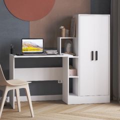 Стол компьютерный СКМ-1 ЛДСП Белый в Сургуте - surgut.mebel24.online | фото