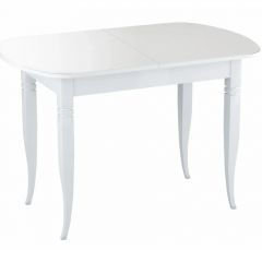 Стол раскладной со стеклом (опоры массив резной) "Хоста" в Сургуте - surgut.mebel24.online | фото 3