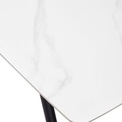 Стол RIVOLI 140 MATT WHITE MARBLE SOLID CERAMIC / BLACK, ®DISAUR в Сургуте - surgut.mebel24.online | фото 9