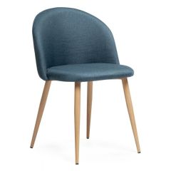 Стул на металлокаркасе Aldo blue / wood в Сургуте - surgut.mebel24.online | фото 1