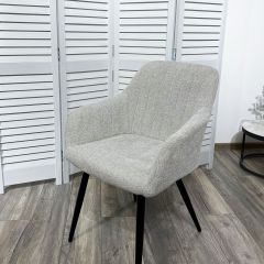 Стул BRANDY WZ2042-19 галечный серый фактурный велюр/ черный каркас М-City в Сургуте - surgut.mebel24.online | фото 5