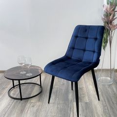 Стул CHIC BLUVEL-86 NAVY BLUE / черный каркас М-City в Сургуте - surgut.mebel24.online | фото 5