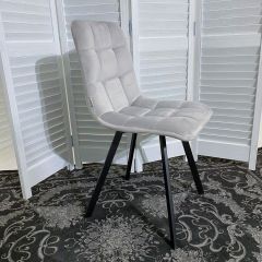 Стул CHILLI SQUARE BLUVEL-03 светло-серый, велюр / черный каркас М-City в Сургуте - surgut.mebel24.online | фото 3