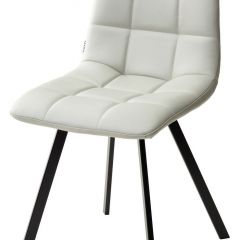 Стул CHILLI SQUARE HK017-03 светло-серый, PU/ черный каркас М-City в Сургуте - surgut.mebel24.online | фото