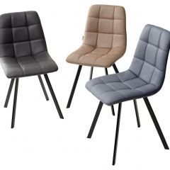 Стул CHILLI SQUARE HK017-09 серо-черничный, PU/ черный каркас М-City в Сургуте - surgut.mebel24.online | фото 2
