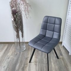 Стул CHILLI SQUARE HK017-09 серо-черничный, PU/ черный каркас М-City в Сургуте - surgut.mebel24.online | фото 7
