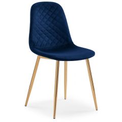 Стул на металлокаркасе Dabl dark blue / gold в Сургуте - surgut.mebel24.online | фото