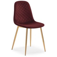 Стул на металлокаркасе Dabl wine red / gold в Сургуте - surgut.mebel24.online | фото