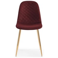 Стул на металлокаркасе Dabl wine red / gold в Сургуте - surgut.mebel24.online | фото 3