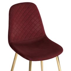 Стул на металлокаркасе Dabl wine red / gold в Сургуте - surgut.mebel24.online | фото 9