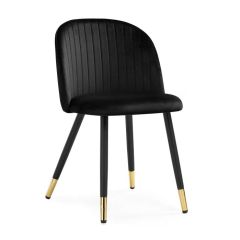 Стул на металлокаркасе Gabi black / black / gold в Сургуте - surgut.mebel24.online | фото