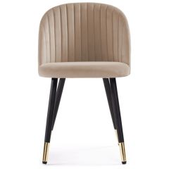 Стул на металлокаркасе Gabi dark beige / black / gold в Сургуте - surgut.mebel24.online | фото 2