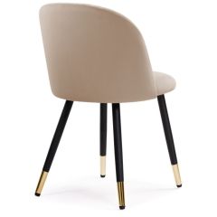 Стул на металлокаркасе Gabi dark beige / black / gold в Сургуте - surgut.mebel24.online | фото 4