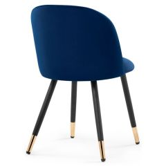 Стул на металлокаркасе Gabi dark blue / black / gold в Сургуте - surgut.mebel24.online | фото 4