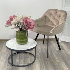 Стул GALE 360 град. поворот. BLUVEL-40 BEIGE, велюр/ черный каркас, М-City в Сургуте - surgut.mebel24.online | фото 3