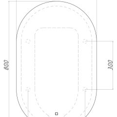 Зеркало Дакка 800х500 с подсветкой Домино (GL7036Z) в Сургуте - surgut.mebel24.online | фото 8