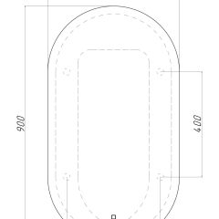 Зеркало Дакка 900х500 с подсветкой Домино (GL7037Z) в Сургуте - surgut.mebel24.online | фото 8