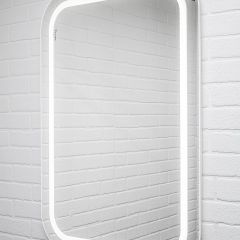 Зеркало Elis 100 white с подсветкой Sansa (SEe1045Z) в Сургуте - surgut.mebel24.online | фото 3