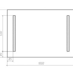 Зеркало Good Light 2-100 с подсветкой Домино (GL7016Z) в Сургуте - surgut.mebel24.online | фото 3