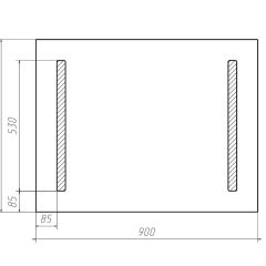 Зеркало Good Light 2-90 с подсветкой Домино (GL7015Z) в Сургуте - surgut.mebel24.online | фото 6