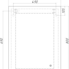 Зеркало Каракас 800х600 с подсветкой Домино (GL7042Z) в Сургуте - surgut.mebel24.online | фото 8