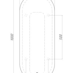 Зеркало Кито 1000х400 с подсветкой Домино (GL7047Z) в Сургуте - surgut.mebel24.online | фото 2