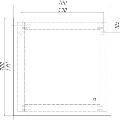 Зеркало Минск 700х700 с подсветкой Домино (GL7039Z) в Сургуте - surgut.mebel24.online | фото 8