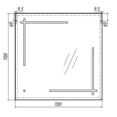 Зеркало Ray 70 black с подсветкой Sansa (SR1038Z) в Сургуте - surgut.mebel24.online | фото 6