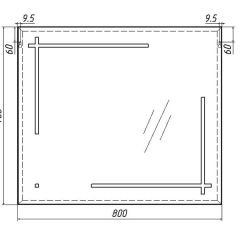 Зеркало Ray 80 black с подсветкой Sansa (SR1037Z) в Сургуте - surgut.mebel24.online | фото 7