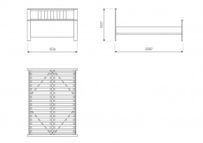 2.08.04.060.14 САГА кровать двойная 140х200 белая/ясень в Сургуте - surgut.mebel24.online | фото 3