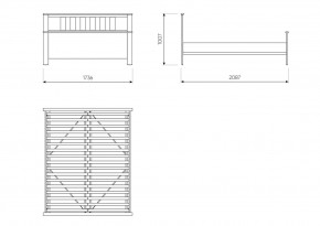 2.08.04.070.14 САГА кровать двойная 160х200 белая/ясень в Сургуте - surgut.mebel24.online | фото 3