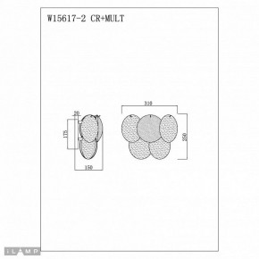 Бра iLamp Rivoli W15617-2 CR+MULT в Сургуте - surgut.mebel24.online | фото 2