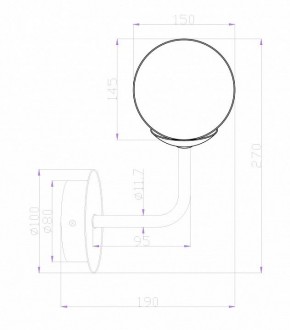 Бра Maytoni Erich MOD221-WL-01-G в Сургуте - surgut.mebel24.online | фото 2