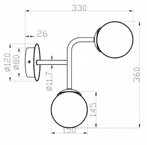Бра Maytoni Erich MOD221-WL-02-G в Сургуте - surgut.mebel24.online | фото 3
