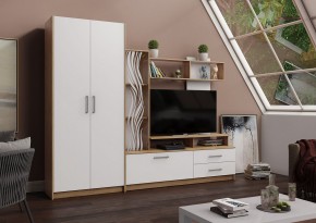 ДАРЬЯ Гостиная (Дуб Вотан/Белый глянец) в Сургуте - surgut.mebel24.online | фото