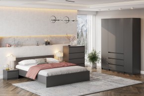 ДЕНВЕР Шкаф четырехстворчатый (Графит серый) в Сургуте - surgut.mebel24.online | фото 3