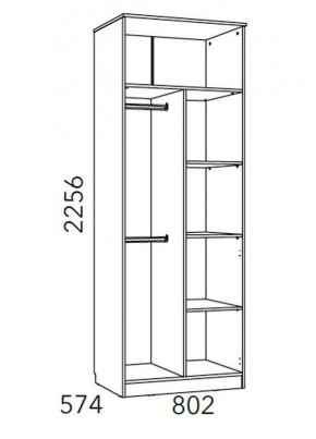 Детская Фанк Шкаф для одежды НМ 014.07 М в Сургуте - surgut.mebel24.online | фото 3