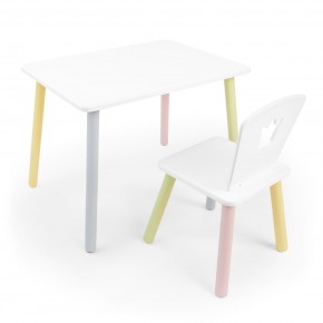 Детский комплект стол и стул «Корона» Rolti Baby (белый/цветной, массив березы/мдф) в Сургуте - surgut.mebel24.online | фото