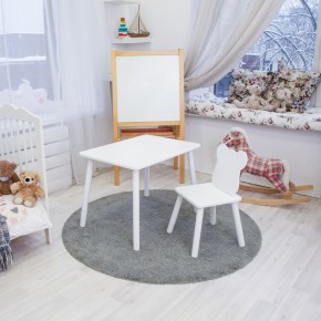 Детский комплект стол и стул «Мишка» Rolti Baby (белый/белый, массив березы/мдф) в Сургуте - surgut.mebel24.online | фото 2