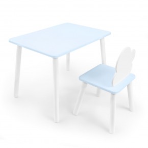 Детский комплект стол и стул «Облачко» Rolti Baby  (голубая столешница/голубое сиденье/белые ножки) в Сургуте - surgut.mebel24.online | фото