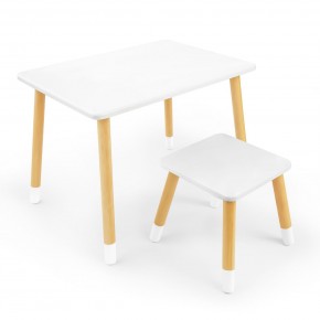Детский комплект стол и табурет Rolti Baby (белая столешница/белое сиденье/береза ножки) в Сургуте - surgut.mebel24.online | фото